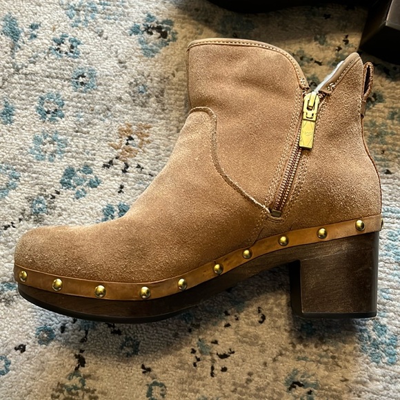 UGG Cam Il Chestnut Fur Lined Suede Ankle Boot Size 7 - Picture 10 of 16